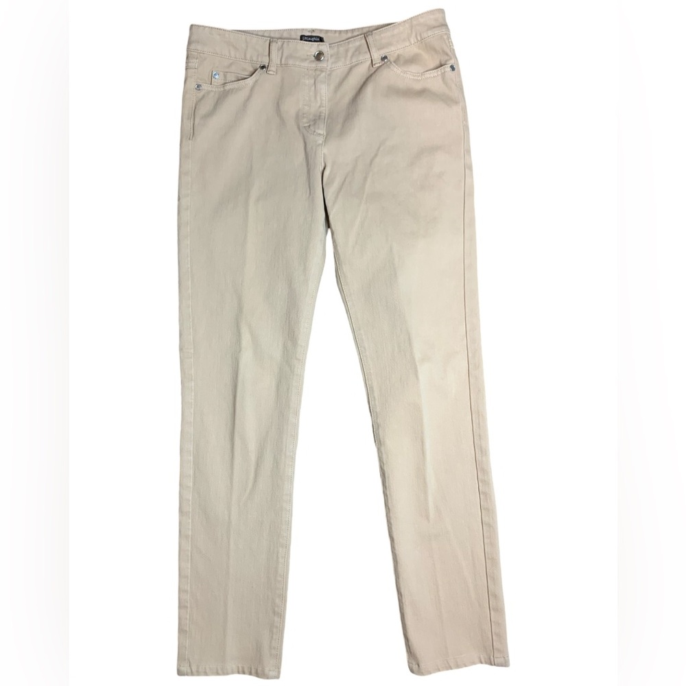 J McLaughlin Womens Size 8 Beige Tan Skinny Jeans Cotton Spandex Mid Rise
